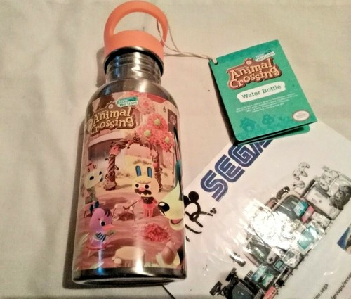 ANIMAL CROSSING WATER BOTTLE WITH BUILT IN STRAW 'RARE & HARD TO FIND' NEW - Picture 2 of 5