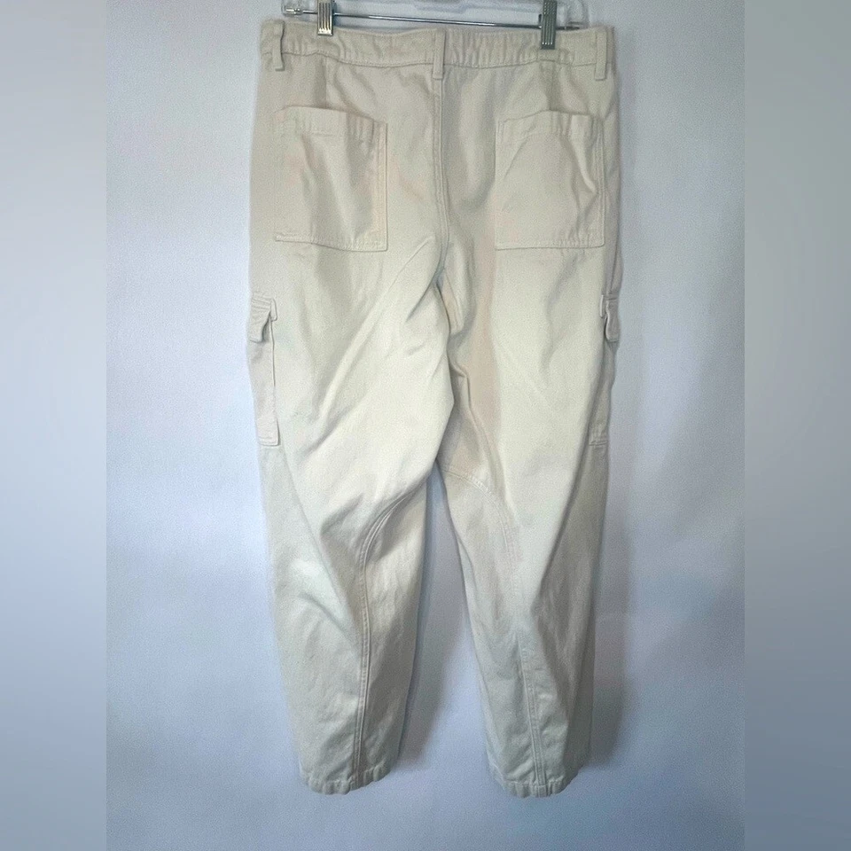 Pantalones utilitarios cargo crema rosa Victoria’s Secret pierna ancha para mujer talla L Y2K Foto 3 de 4
