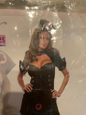 New Sexy Black Gothic Medic Naughty Nurse Costume Adult Size XS Dress Apron Hdpc