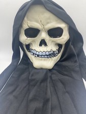 Halloween Skeleton Black Hooded Scary Monster Mask Spirit of Halloween 2017