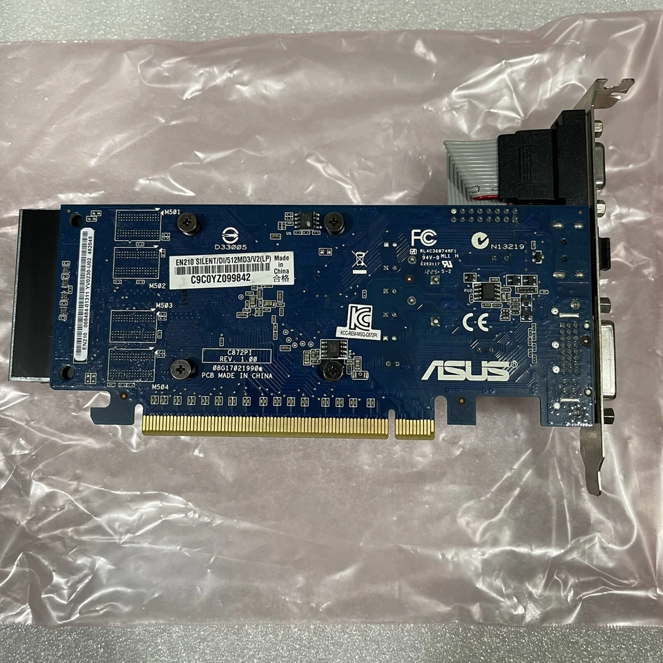 ASUS NVIDIA GeForce 210 EN210 SILENT/DI/512MD3/V2(LP) 512MB DDR3 SDRAM - Image 2 of 3