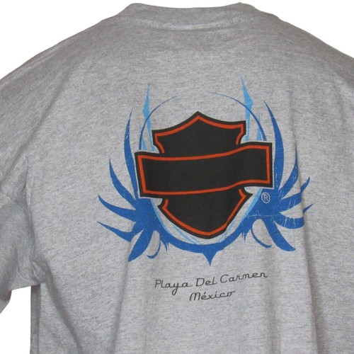 Harley Davidson Playa Del Carmen Mexico T Shirt Gray Size XL Cotton - Picture 4 of 7