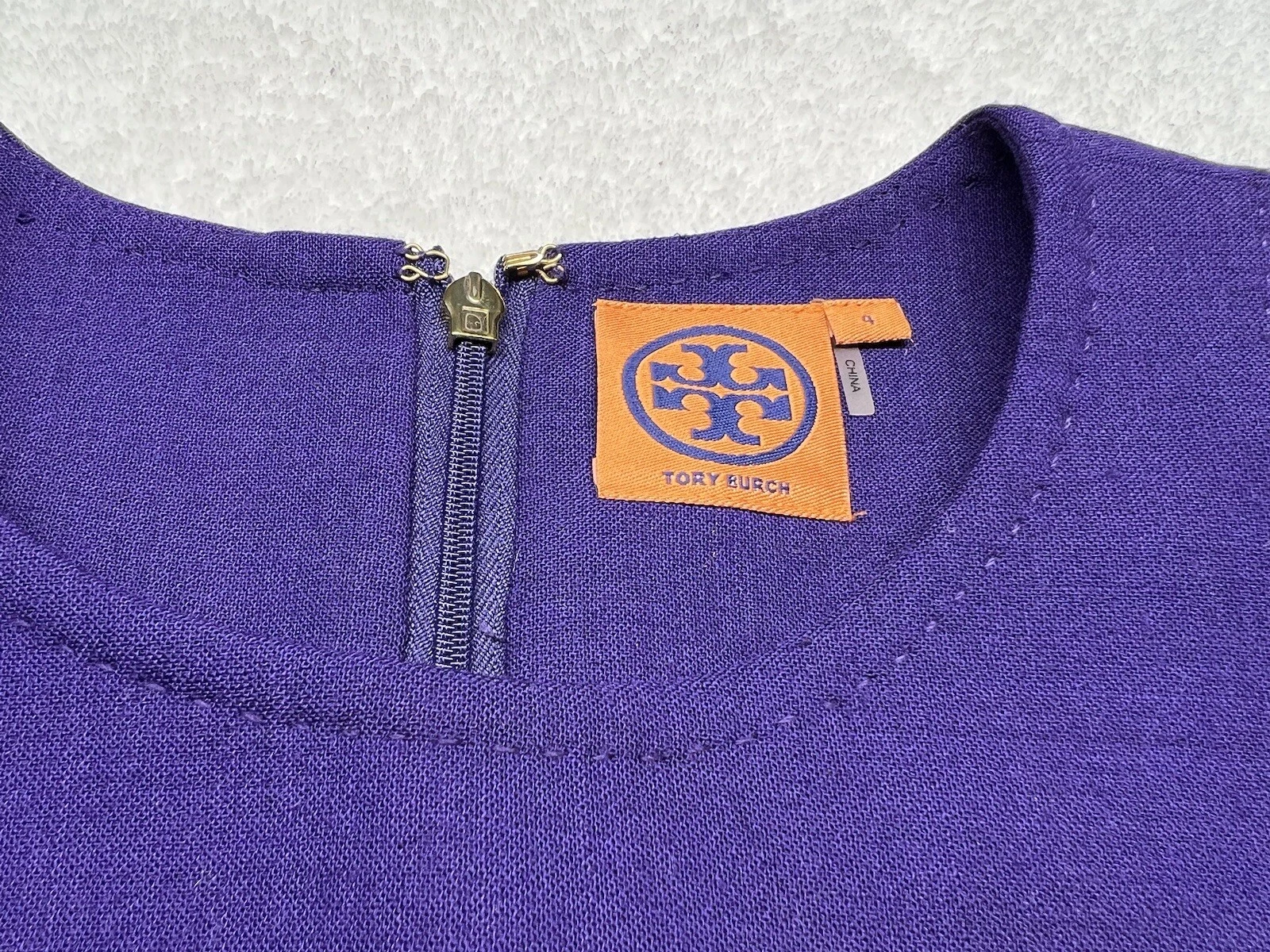 Abito in guaina TORY BURCH misto lana arancione con bottoni oro taglia 4 linee punto