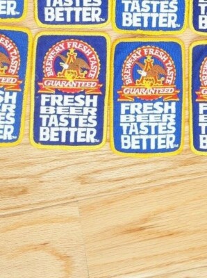 LOT OF 2 ANHEISER BUSH BUDWEISER FRESH BEER TASTES BETTER BREWERY PATCH 