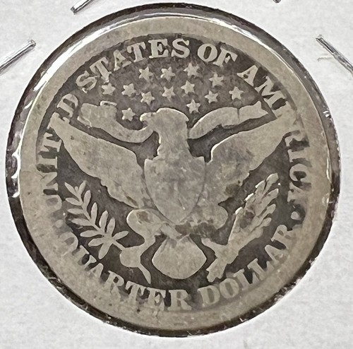 1893 P Barber Silver Eagle Quarter Coin Choice AG About Good Full Date - Picture 4 of 4