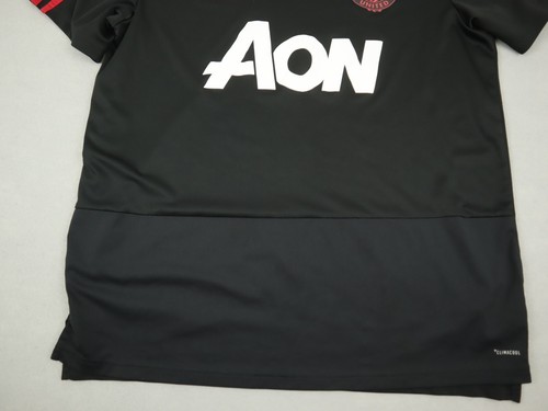 Manchester United Jersey Men Large Black Adidas MLS Soccer ClimaCool Adult L - Picture 3 of 9