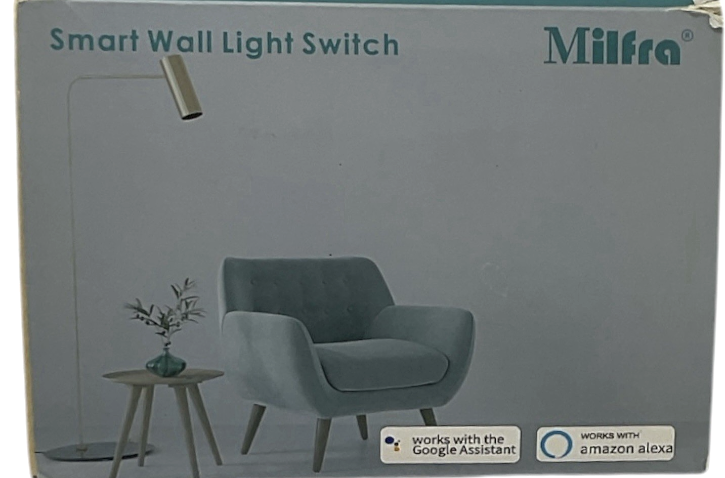 Milfra Alexa Google Assistant Smart Light Switch 2.4GHz Touch Control