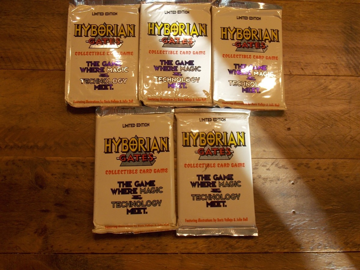 hyborian gates rare cards Lot of 5 Vintage Rare 90s Hyborian Gates Collectible Card Game CCG Booster  Pack