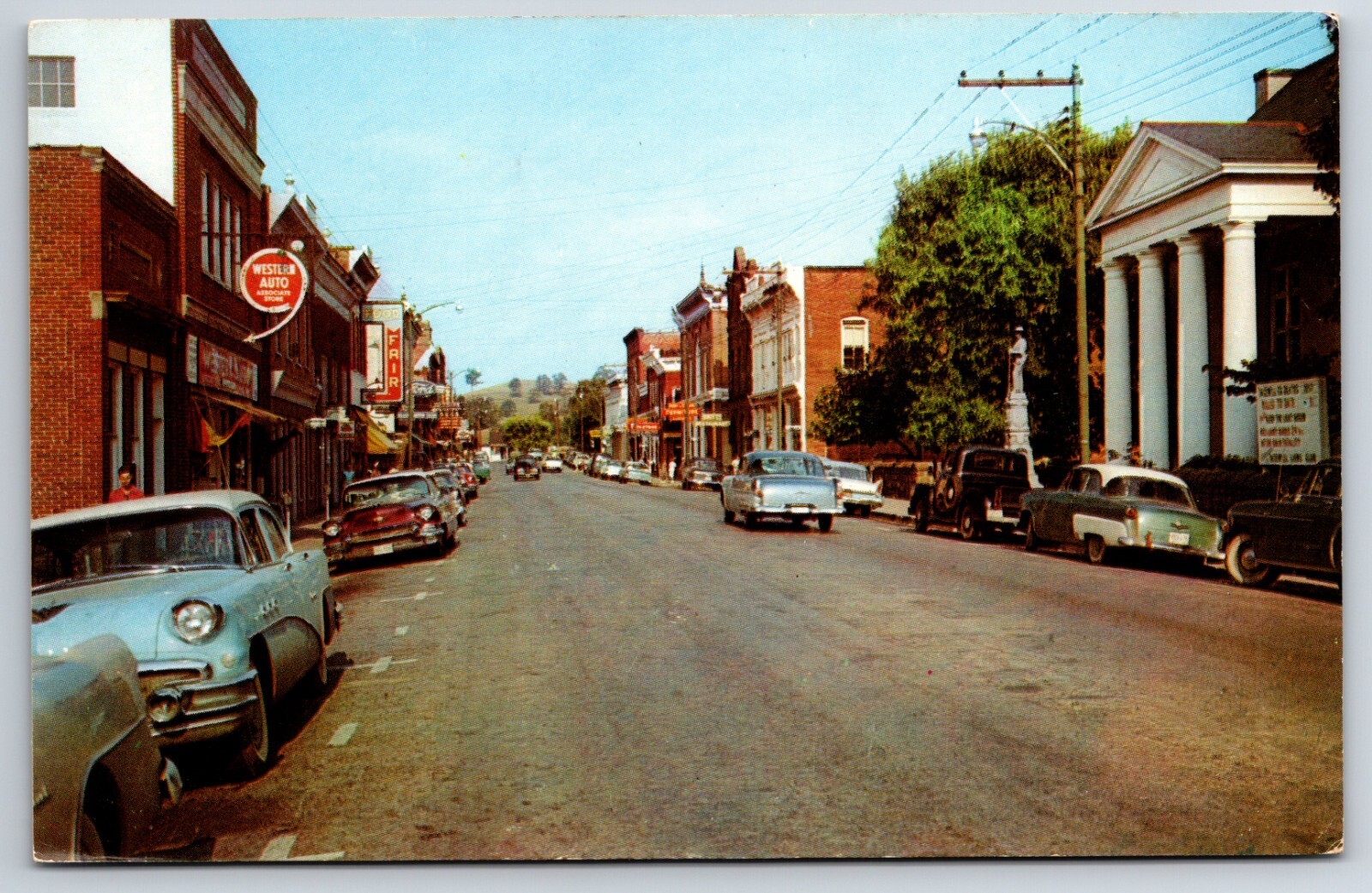 Tazewell Virginia VA Main Street View Western Auto Old Vintage Cars