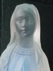 Art Deco Etling France Opalescent Glass Holy Virgin Mary Madonna  21cm Figure