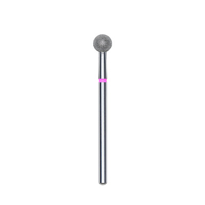 Staleks diamond nail drill bit, ''ball'', red, head diameter 5 mm -FA01R050
