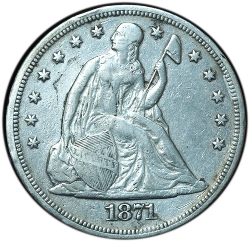 1871 Seated Liberty Dollar XF-AU Details Choice Eye Appeal! #2