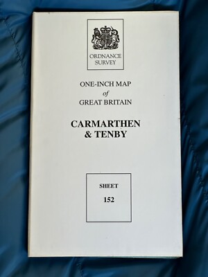 Ordnance Survey, 1 Inch Paper Map, Carmarthen & Tenby, no: 152, Lib Ed, 1960's