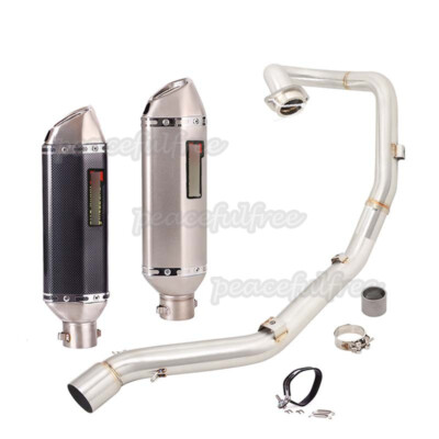 For Suzuki DRZ400 2000-2025 Header Front Link Pipe With DB Killler Silencer Tips