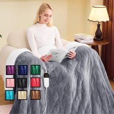 Electric Blanket Twin Full Queen King Size Soft Heated Blanket 10 Heating Levels