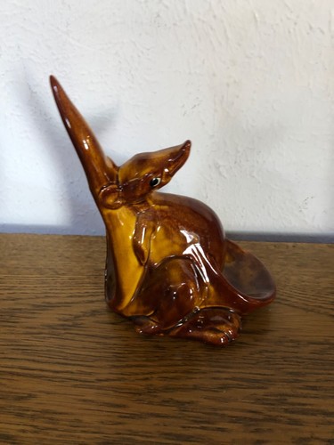 Vtg TEXTAN Ceramic BROWN KANGAROO Dresser Caddy Candy Dish NOT Pulp Fiction - Picture 2 of 6
