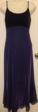 Vintage Y2K Size 5 6 Purple Velvet Sparkle Formal Long Prom Dress Womens Juniors