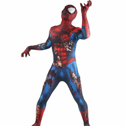 Zombie Spider-Man Jumpsuit Spiderman Cosplay Party Costume Halloween Adult/Kids - Picture 2 of 11