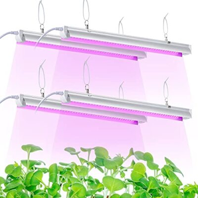 LED GROW LIGHT Full Spectrum Sunlight Plant 4-Pack 2ft T8 100W TYAGMAM ...