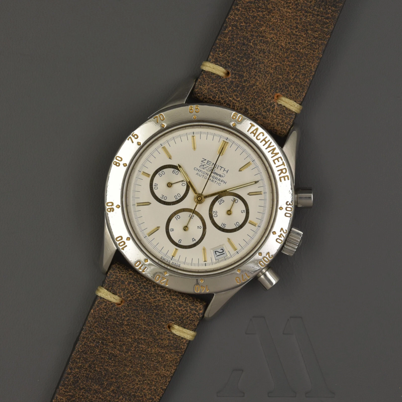 Zenith — Zenith De Luca Special 01.0300.400 Vintage Steel Chronograph Automatic