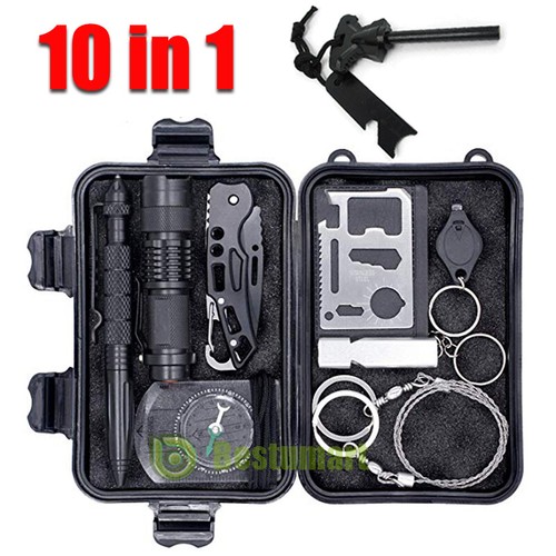 10 in 1 Multi Tools Survival Kit Tactical Gear Camping Outdoor Hunting Emergency