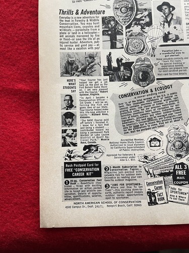 Vintage 1972 Print Ad North American School Of Conservation ๐ฏ Original Ad - Picture 7 of 7