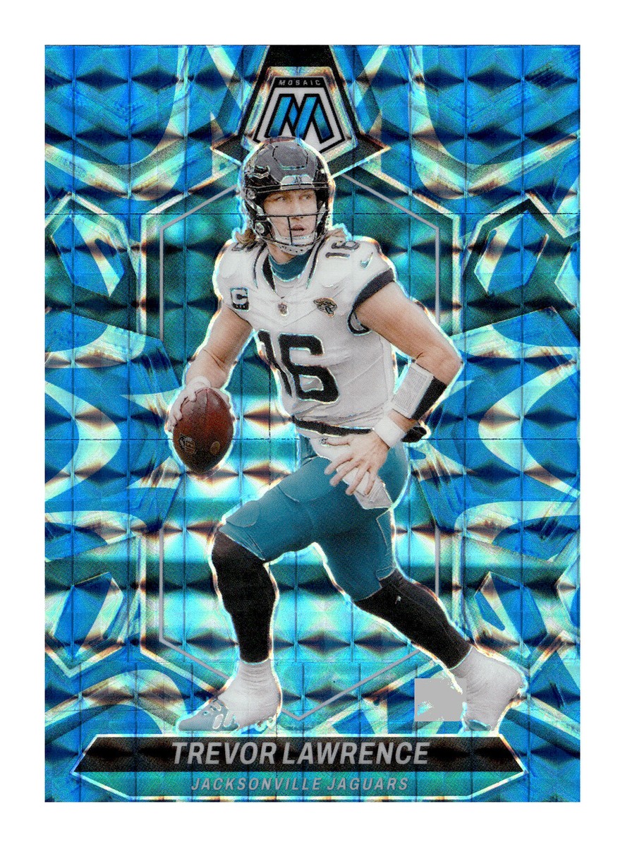 TRUMPseriesBlu-rayRevivalPatch×TRU 2024 Panini Mosaic #99 Trevor Lawrence Mosaic Reactive Blue