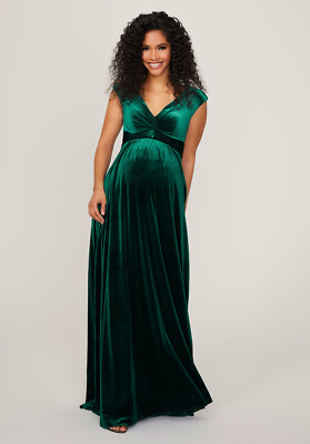 green emerald velvet dress Wedtrend Women Dusty Sage Bridesmaid Dress A Line Spaghetti Straps Pleated Maternity  Wedding Party Dress – WEDTREND main image 1