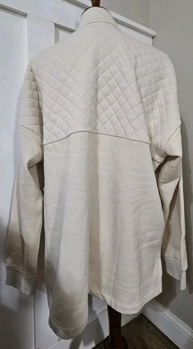 Columbia Women's Quilted Half Snap Pullover 2XL Cream Sweater Sweatshirt - Picture 5 of 9