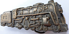 belt buckle 4045 locomotive train engine 3.75" long... unbranded