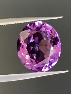 14x12mm Oval SYN Corundum Of Alexandrite-like Color Change Gem Loose Stone  Jewel