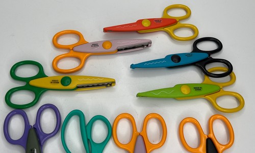 Kids Craft Paper Scissors Lot Of 13 EUC - Picture 4 of 4