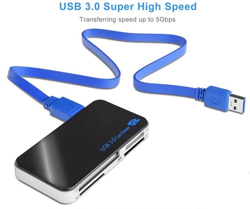 USB 3.0 Memory Card Reader Adapter 5GBPS for CF/ TF/ SD/ Micro SD/ XD/ M2/ MS - Picture 8 of 13