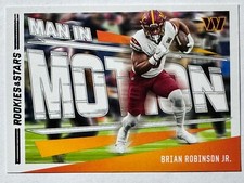 BRIAN ROBINSON JR Commanders 2023 Rookies & Stars MAN IN MOTION INSERT Card #MM3