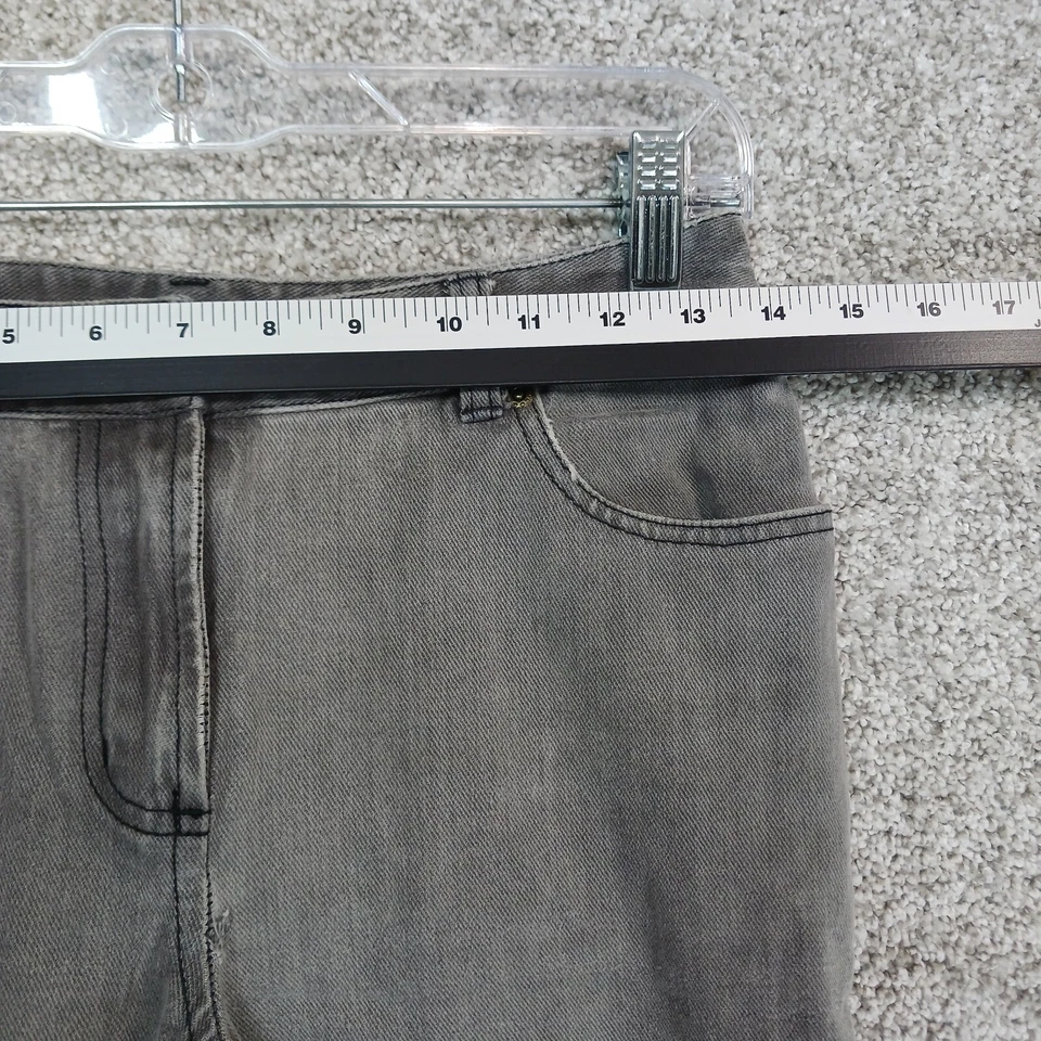 Pantalones de mezclilla Newport News Jeanology para mujer talla 6 grises Distress tiro medio corte bootcut Foto 4 de 4