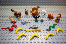 Lego Lote Animales, Pavo, Monjes, Perros, Gatos, Serpientes, Etc...