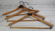 Lot Of 3 Vtg Advertising Wood Pants Hangers A  M Burns Soriano's Toggery Gimbels
