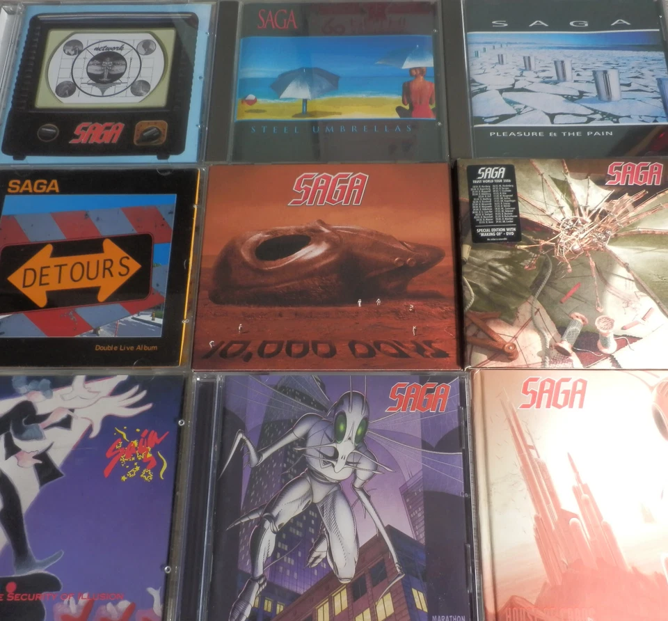 SAGA Verschiedene CD's Auswahl Sammlung Worlds Network 10,000 Trust Marathon***