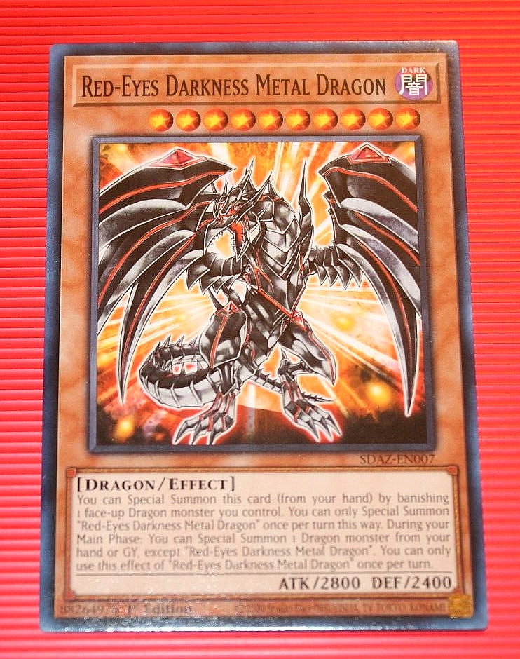 Red-Eyes Darkness Metal Dragon 1st Edition Yu-Gi-Oh! Card No. SDAZ