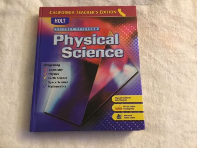 Holt Science Spectrum Physical Science California Teacher's Edition 0030922135 for sale online