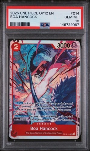 2025 ONE PIECE OP12-LEGACY OF THE MASTER #014 BOA HANCOCK PSA 10