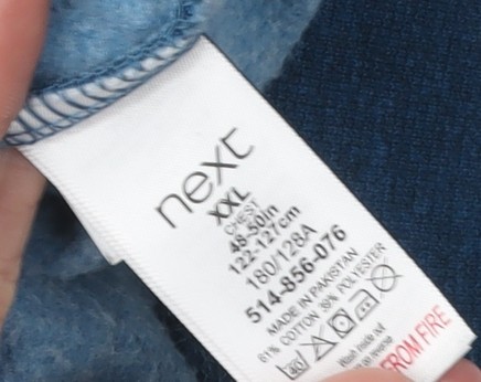 Next Pullover Sweatshirt Herren Blau XL Rundhals - Bild 3 von 12