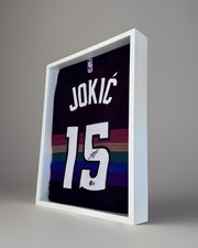 Framed Nikola Jokic Denver Nuggets Autographed Jersey Beckett BAS COA signed NBA