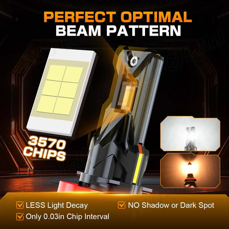 For Buick Allure 2005-2010 4PC LED Headlight Bulbs High&Low Beam Combo Kit 6000K - Изображение 4 из 4