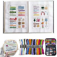 2026 Upgraded Embroidery Kit for Beginners, Embroidery Stitch Book Kit, Embro...