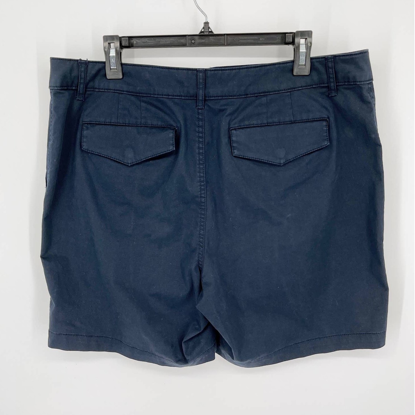 Tommy Hilfiger Capri Casual Shorts NEW Womens Sz 16 Navy Chino Cotton Blend thumbnail 5