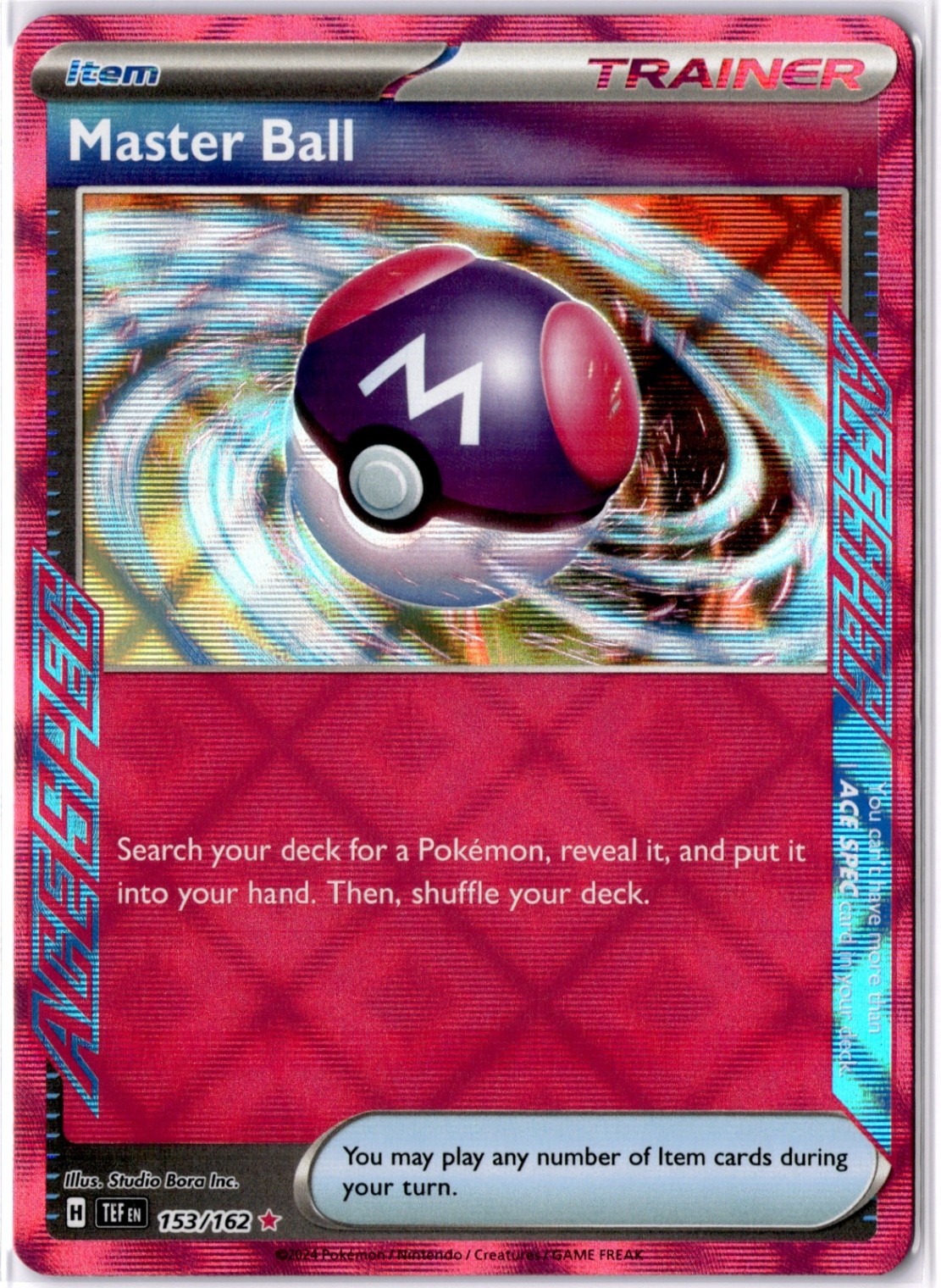 Master Ball ACE SPEC Rare SV05: Temporal Forces 153/162 NM