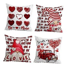 s Pillow Covers 18x18 Set of 4 Day Decorations 18" x 18" Pack of 4 Valentine