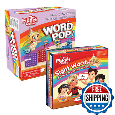 The Fidget Game Ultimate Reading Bundle - Flashcards And Pop Fidget Toys For