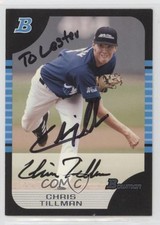 JSA Certified 2005 Bowman Draft Chris Tillman #AFL12 COA Auto 0lm